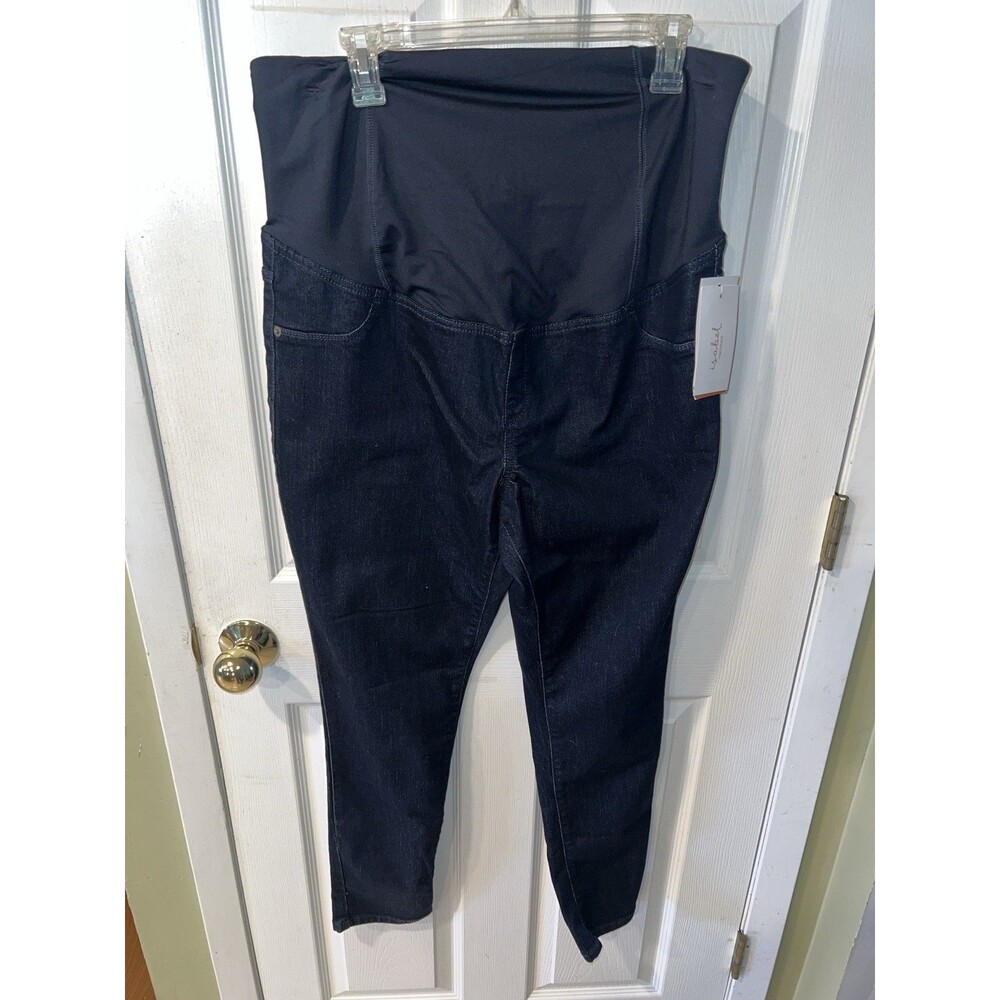 Ingrid & Isabel Maternity Jeans Pants Womens 16 Crossover Panel Over Belly New - Picture 11 of 11